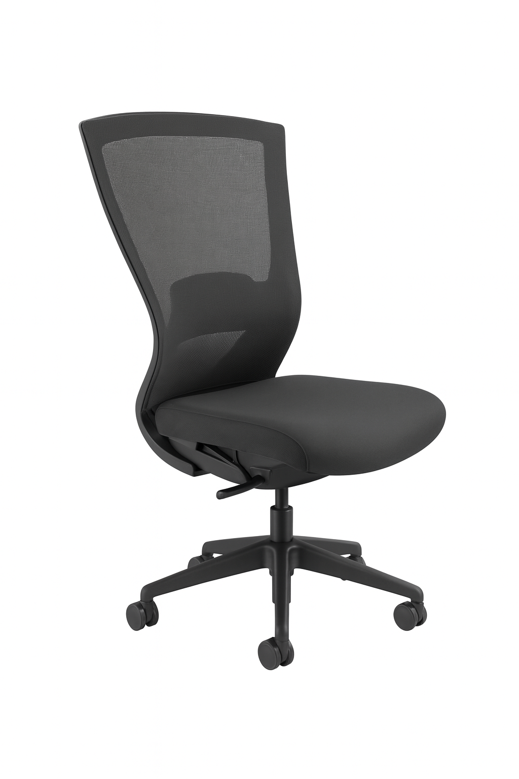 Preloved ergonomic mesh office chair – black, swivel & adjustable