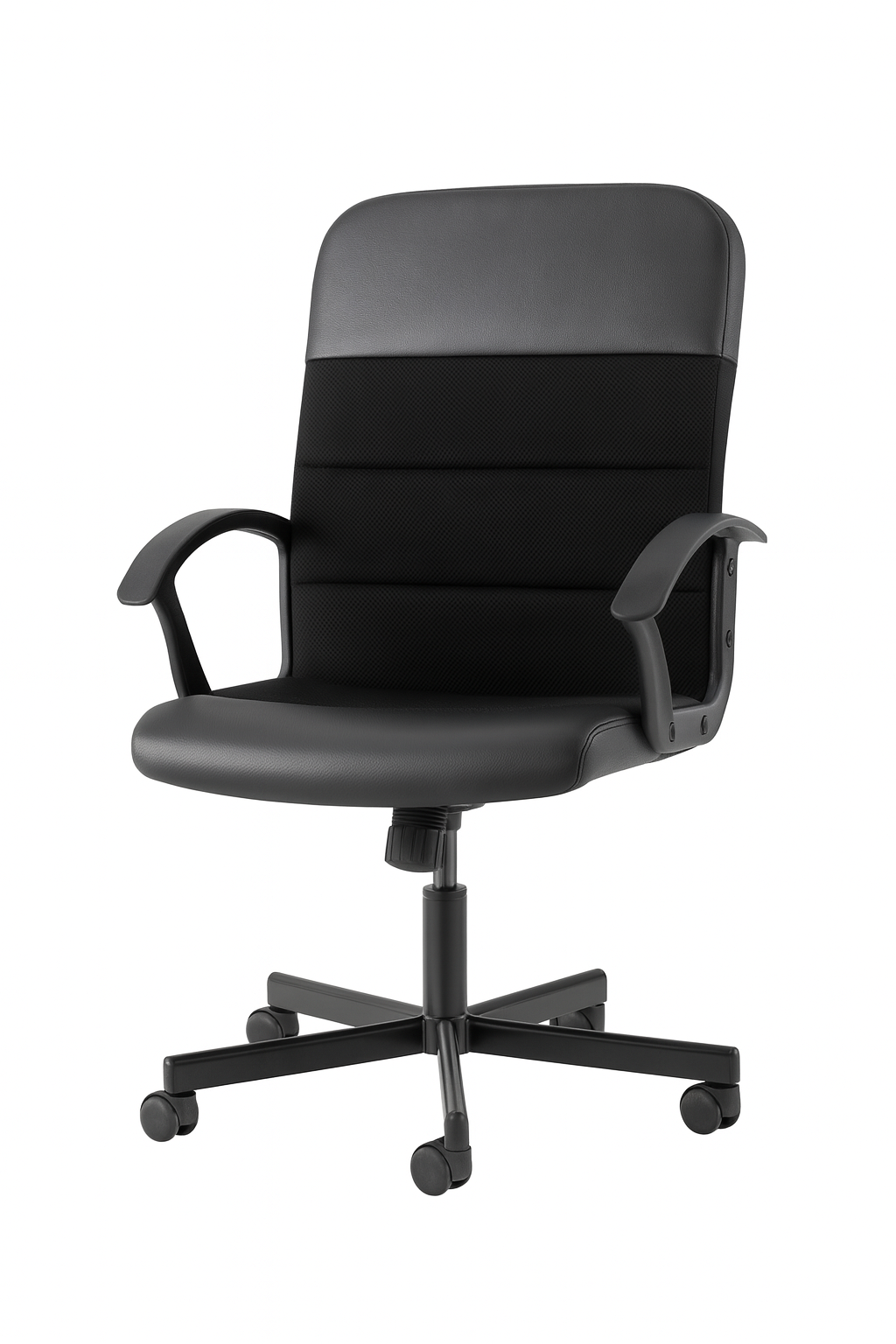 RENBERGET Swivel chair - Preloved IKEA Black Swivel Office Chair – Adjustable, With Armrests